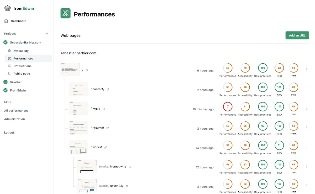 FromEdwin performances screenshot