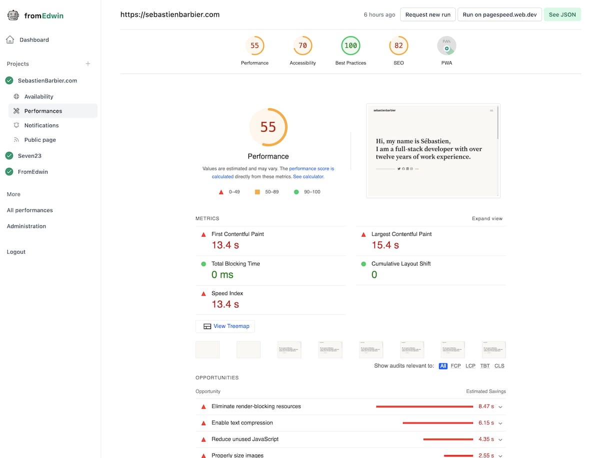 FromEdwin report screenshot