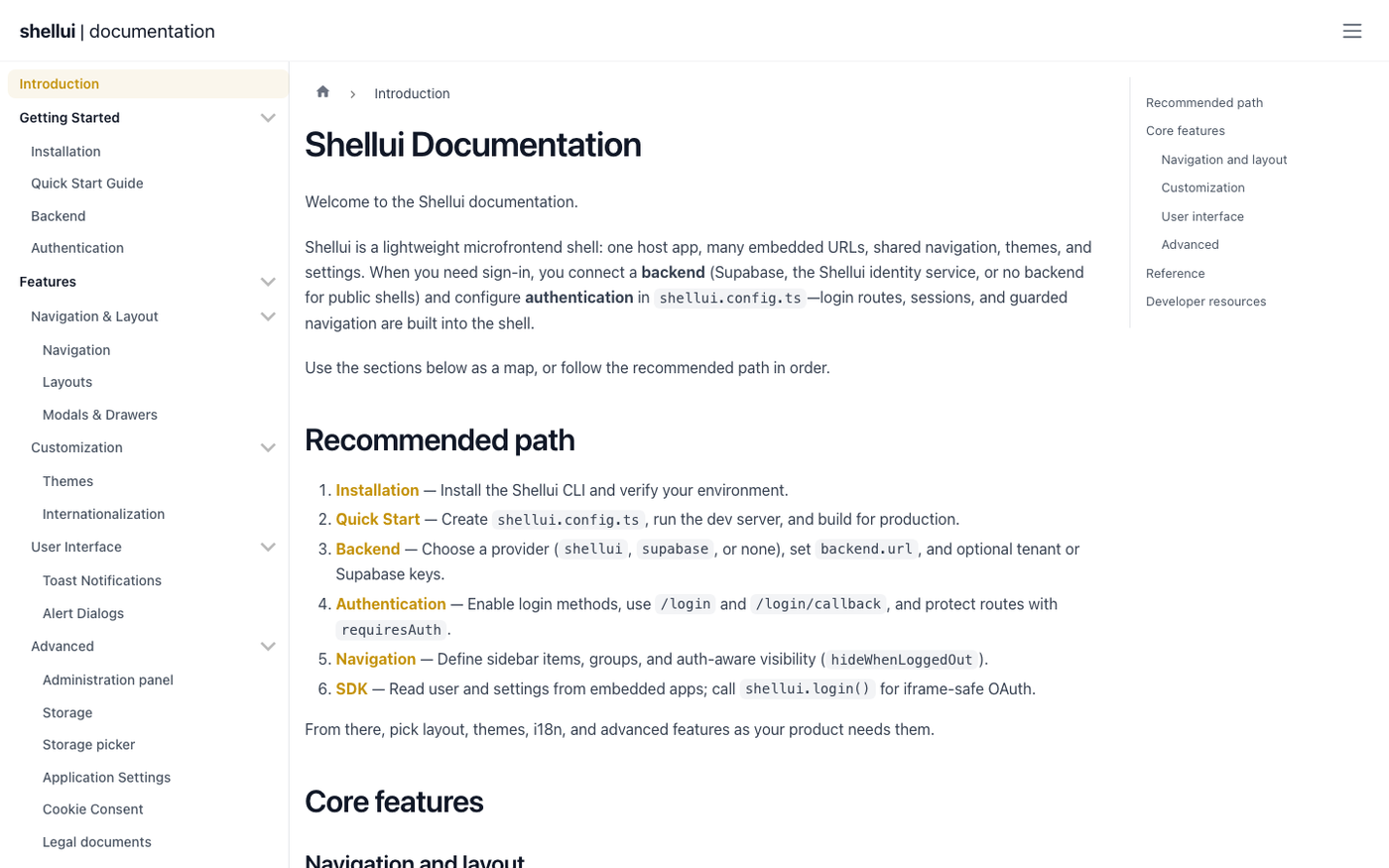 Shellui documentation